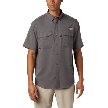 Columbia Overhemd Heren, PFG Blood and Guts III Short Sleeve Woven Grijs, 05JPZGMEV